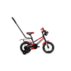 Детский велосипед FORWARD METEOR 12 2021 черный / красный