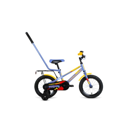 Детский велосипед FORWARD METEOR 14 2021 серый / желтый
