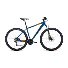 Велосипед FORWARD APACHE 29 3.0 DISC 21" 2021 бирюзовый / оранжевый