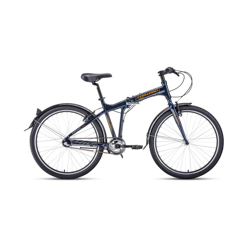 Велосипед FORWARD TRACER 26 3.0 2021 синий / оранжевый