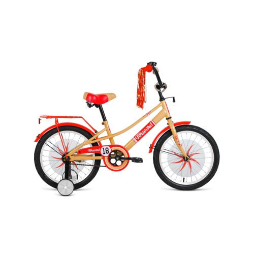 Детский велосипед FORWARD AZURE 20 2021 бежевый / красный