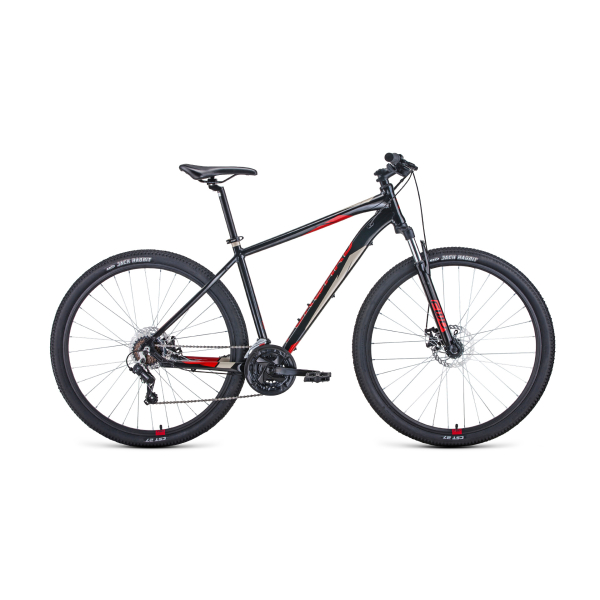 Велосипед FORWARD APACHE 29 2.2 S DISC 19" 2021 черный / красный