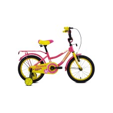 Детский велосипед FORWARD FUNKY 16 2021 фиолетовый / желтый