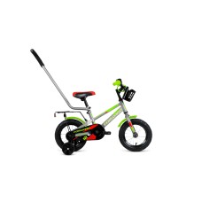 Детский велосипед FORWARD METEOR 12 2021 серый / зеленый