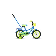 Детский велосипед FORWARD FUNKY 14 2021 голубой / ярко-зеленый