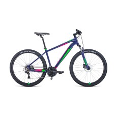 Велосипед FORWARD APACHE 27,5 3.2 DISC 17" 2021 фиолетовый / зеленый