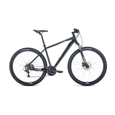 Велосипед FORWARD APACHE 29 3.2 DISC 17" 2021 черный матовый / серебристый