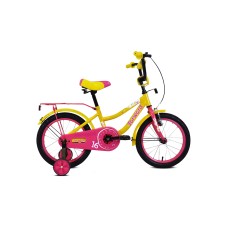 Детский велосипед FORWARD FUNKY 16 2021 желтый / фиолетовый