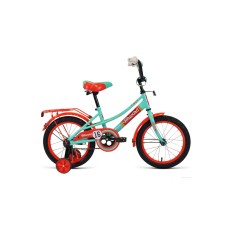 Детский велосипед FORWARD AZURE 16 2021 зеленый / красный