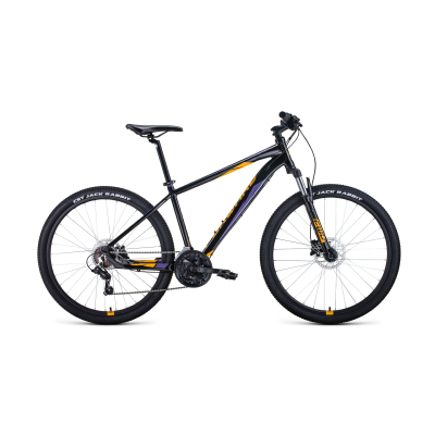 Велосипед FORWARD APACHE 27,5 3.0 DISC 17" 2021 черный / оранжевый
