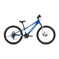 Велосипед FORWARD RISE 24 2.0 DISC 2021 синий / белый