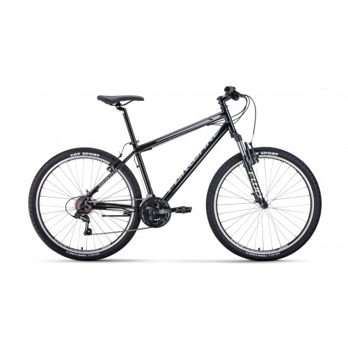 Велосипед FORWARD SPORTING 27,5 1.2 S 15" 2021 черный / серебристый