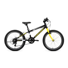 Детский велосипед FORWARD RISE 20 2.0 2021 черный / желтый