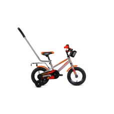 Детский велосипед FORWARD METEOR 12 2021 серый /красный