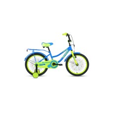 Детский велосипед FORWARD FUNKY 18 2021 голубой / ярко-зеленый