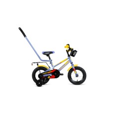 Детский велосипед FORWARD METEOR 12 2021 серый / желтый