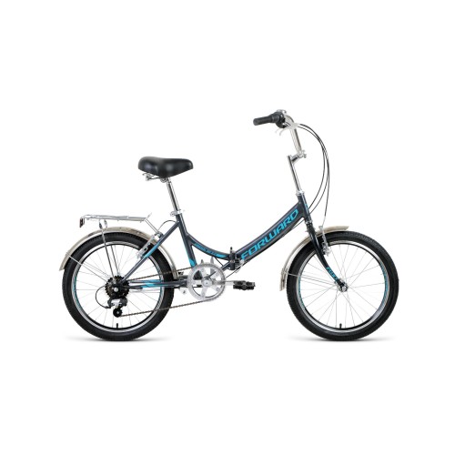 Велосипед FORWARD ARSENAL 20 2.0 2021 темно-серый / бирюзовый