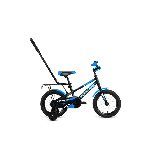 Детский велосипед FORWARD METEOR 14 2021 черный / синий