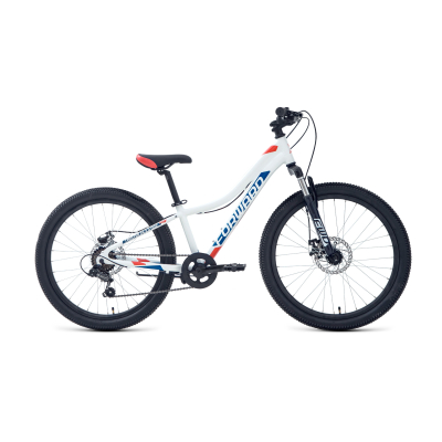 Велосипед FORWARD TWISTER 24 2.0 DISC 2021 белый /красный