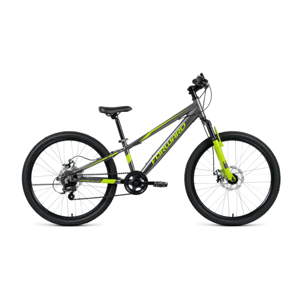 Велосипед FORWARD RISE 24 2.0 DISC 2021 серый / зеленый
