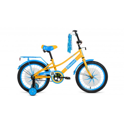Детский велосипед FORWARD AZURE 20 2021 желтый / голубой