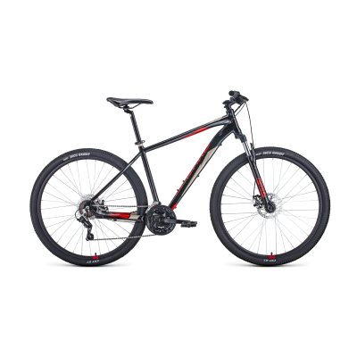 Велосипед FORWARD APACHE 29 2.2 S DISC 21" 2021 черный / красный