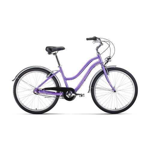 Велосипед FORWARD EVIA AIR 26 2.0 2021 фиолетовый / белый