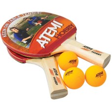 Набор для настольного тенниса Atemi Hobby (2 ракетки, 3 мяча 1*, чехол)
