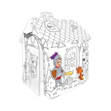 Игровой картонный домик-раскраска Mochtoys Рыцарь 11123 white