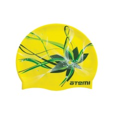 Шапочка для плавания Atemi yellow цветок PSC414
