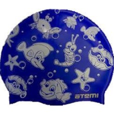 Шапочка для плавания Atemi детская blue морская фауна PSC309