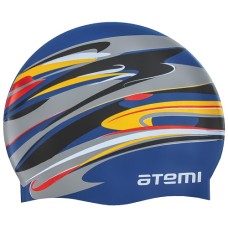 Шапочка для плавания Atemi dark blue графика PSC420