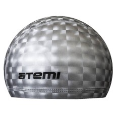 Шапочка для плавания тканевая Atemi с ПУ покрытием grey 3D PU 120