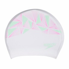 Шапочка для плавания Speedo Long hair cap printed C907 white/pink