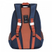 Рюкзак школьный GRIZZLY RB-054-5 /1 blue/terracotta