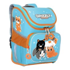 Рюкзак школьный GRIZZLY RAl-194-2 /1 light blue
