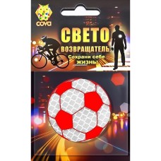 Значок велосипедный световозвращающий Cova Футбольный мяч red