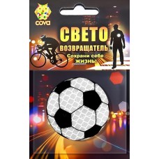 Значок велосипедный световозвращающий Cova Футбольный мяч black