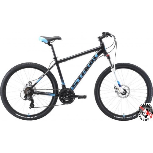 Велосипед Stark Indy 26.2 D (черный/голубой, 2019)