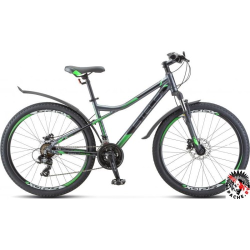 Велосипед Stels Navigator 610 D 26 V010 р.14 2020 (черный/зеленый)